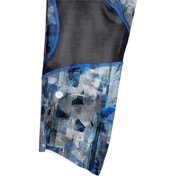 Lululemon On Pace Crop *21" Sun Dazed Multi Blue Size 8 EUC - Picture 8 of 9